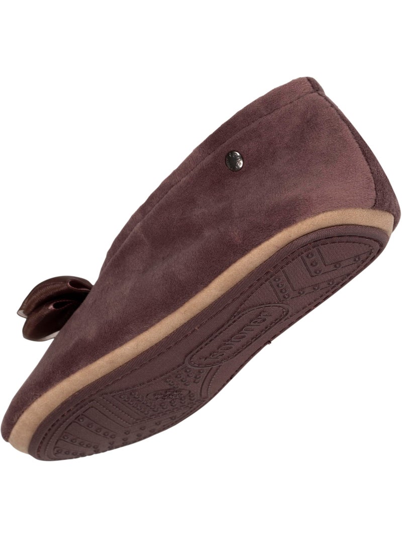 Zapatillas bailarinas precioso detalle de nudo mujer isotoner Taupe - Kiabi