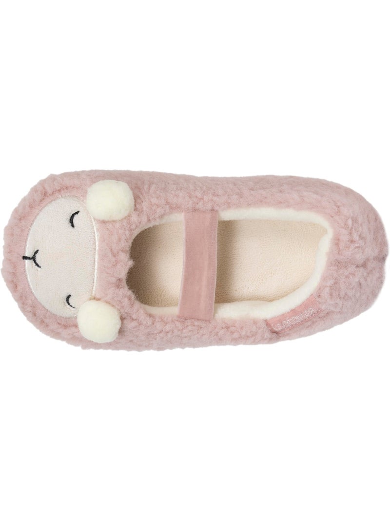 Zapatillas bailarinas sherpa, suela antideslizante niña isotoner Rosa claro - Kiabi