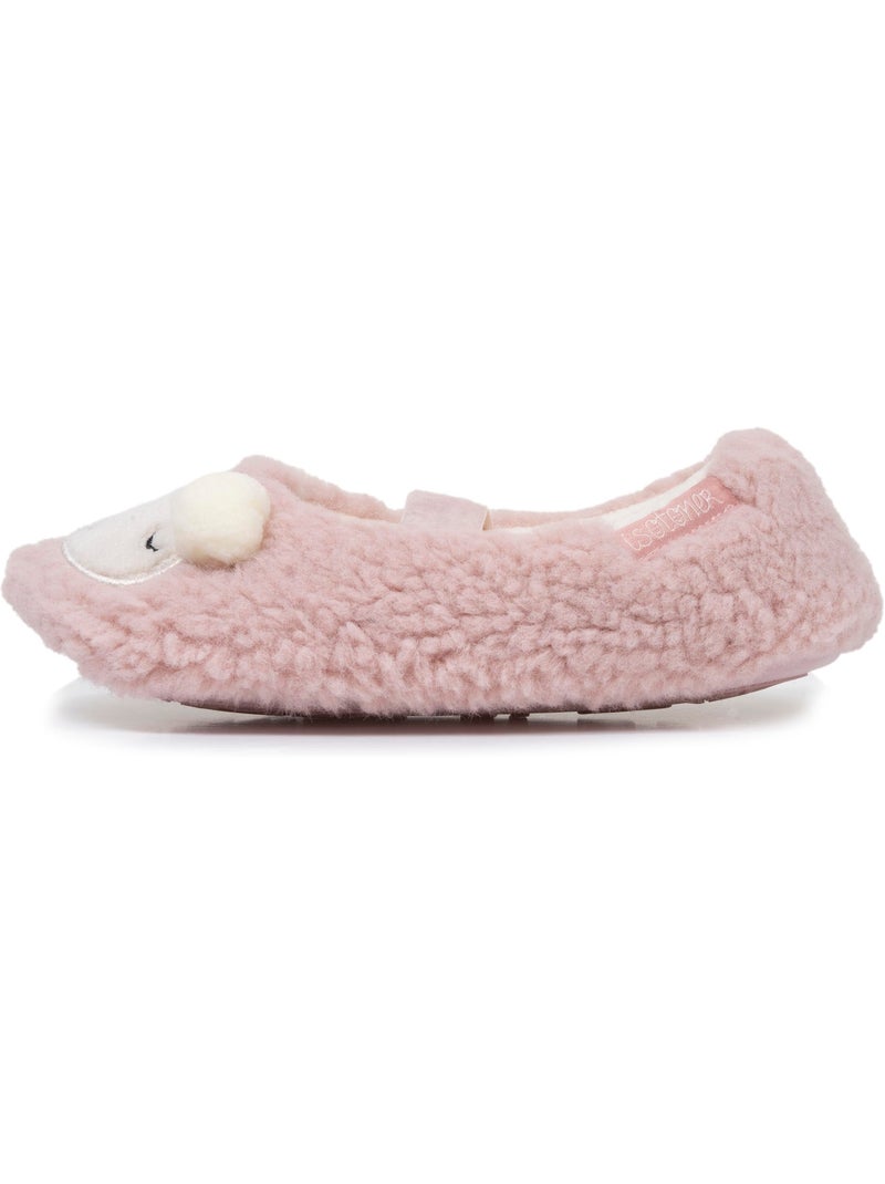 Zapatillas bailarinas sherpa, suela antideslizante niña isotoner Rosa claro - Kiabi