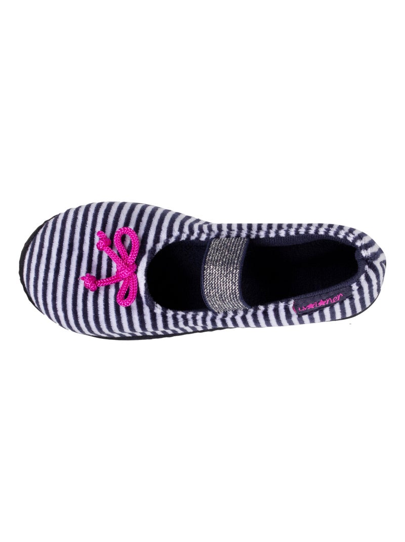 Zapatillas bailarinas suela antideslizante niña Isotoner Azul Blanco - Kiabi