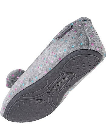 Zapatillas bailarinas suela de terciopelo ultrasuave con mujer Isotoner