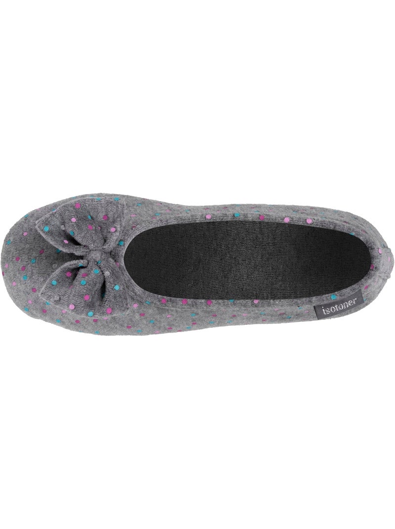 Zapatillas bailarinas suela de terciopelo ultrasuave con mujer Isotoner Gris - Kiabi