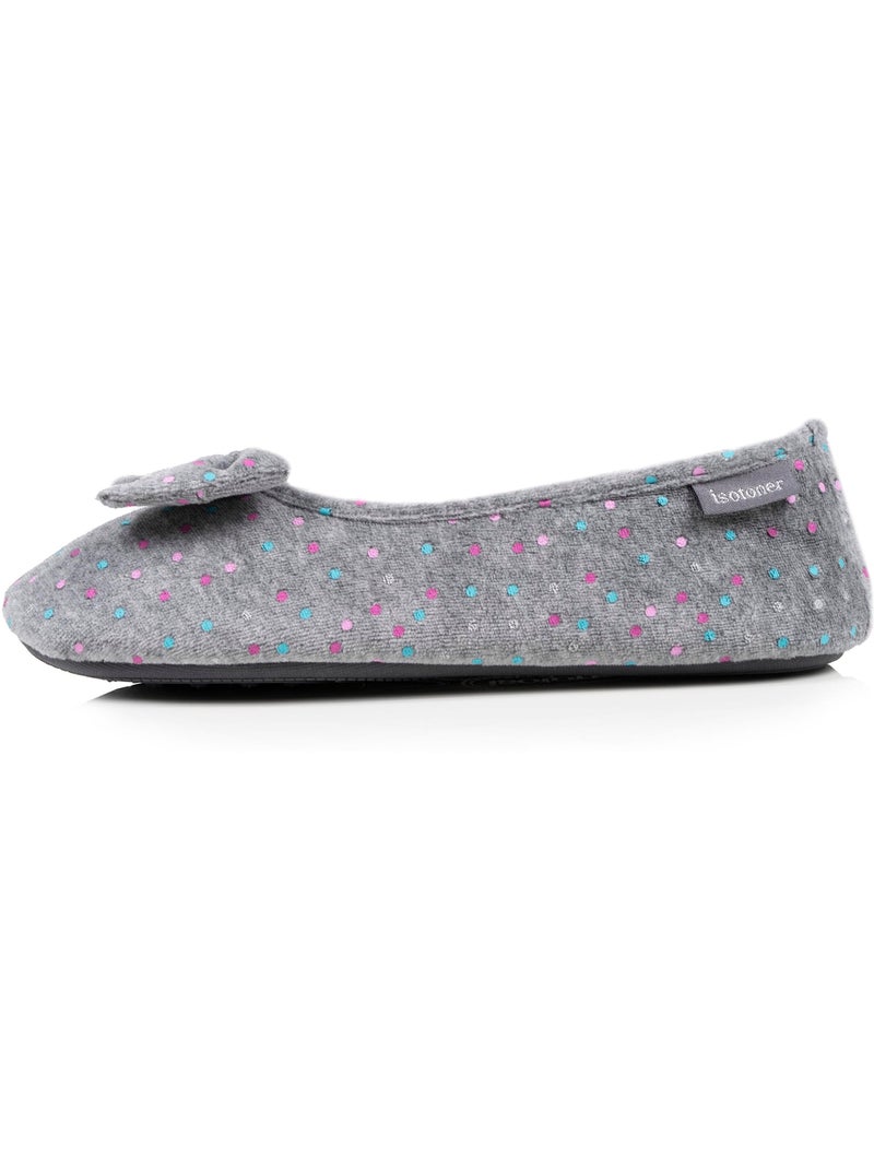 Zapatillas bailarinas suela de terciopelo ultrasuave con mujer Isotoner Gris - Kiabi