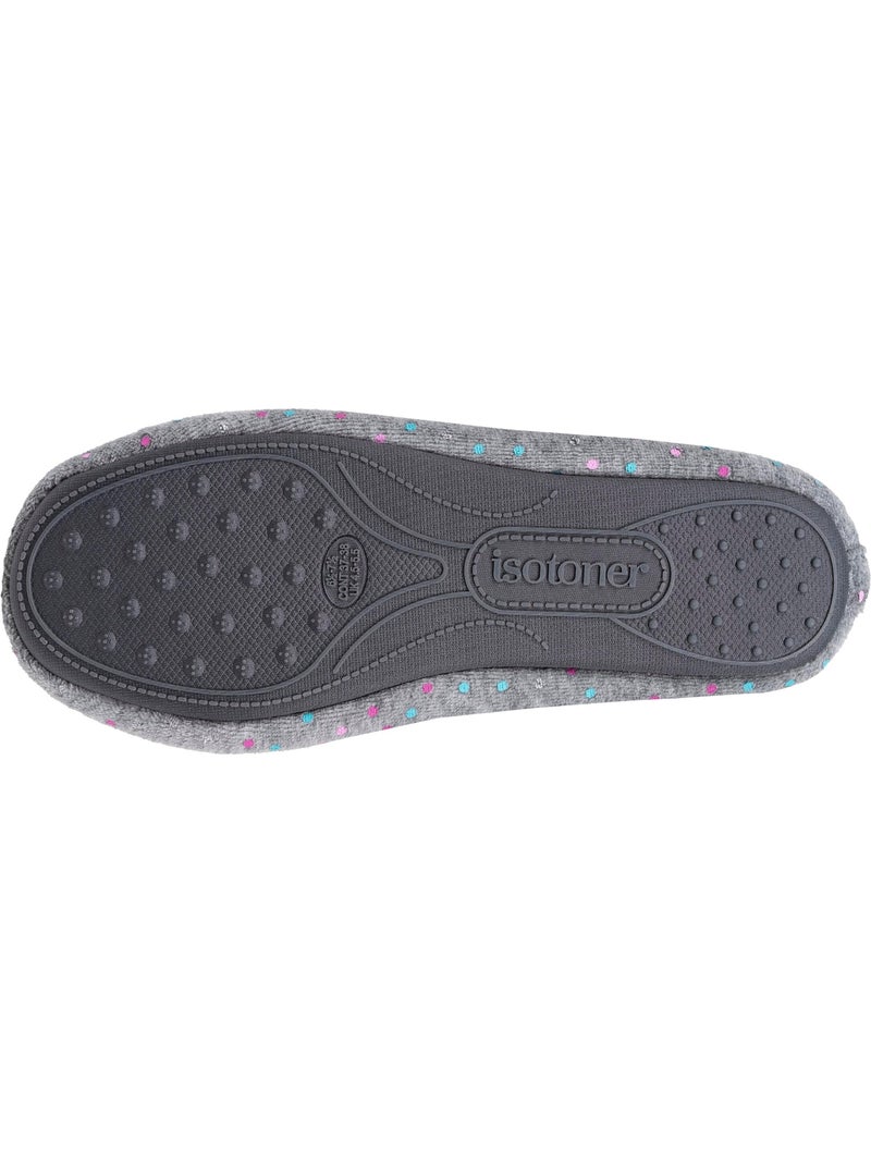 Zapatillas bailarinas suela de terciopelo ultrasuave con mujer Isotoner Gris - Kiabi