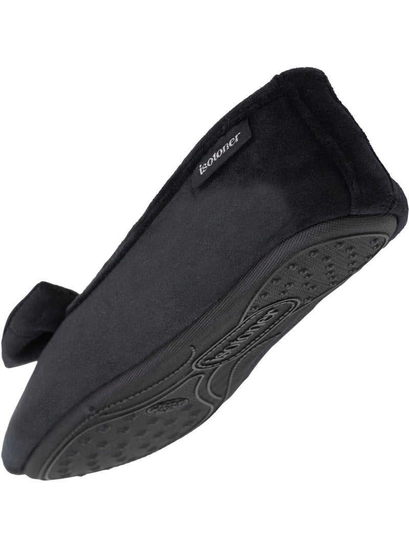 Zapatillas bailarinas suela de terciopelo ultrasuave con mujer Isotoner Negro - Kiabi