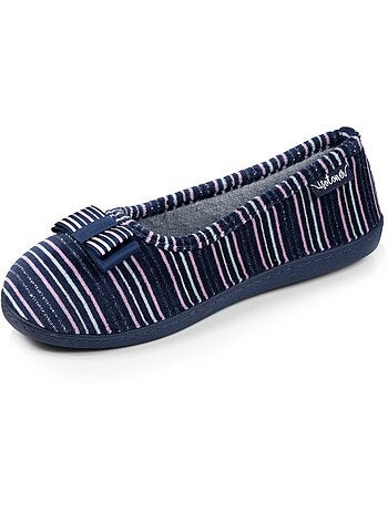 Zapatillas bailarinas plantilla ergonómica microvelour con mujer Isotoner