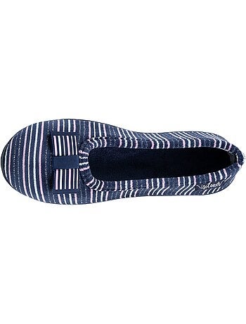 Zapatillas bailarinas plantilla ergonómica microvelour con mujer Isotoner