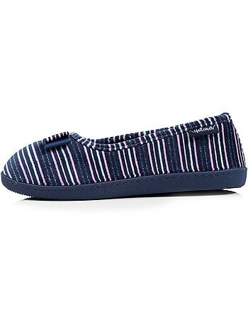 Zapatillas bailarinas plantilla ergonómica microvelour con mujer Isotoner