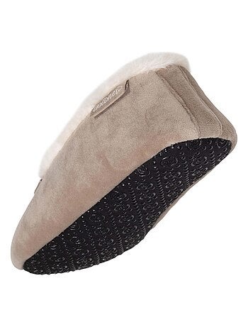 Zapatillas bailarinas suela microvelour antideslizante mujer Isotoner