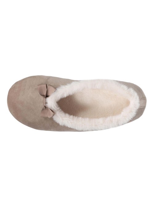 Zapatillas bailarinas suela microvelour antideslizante mujer Isotoner - Kiabi
