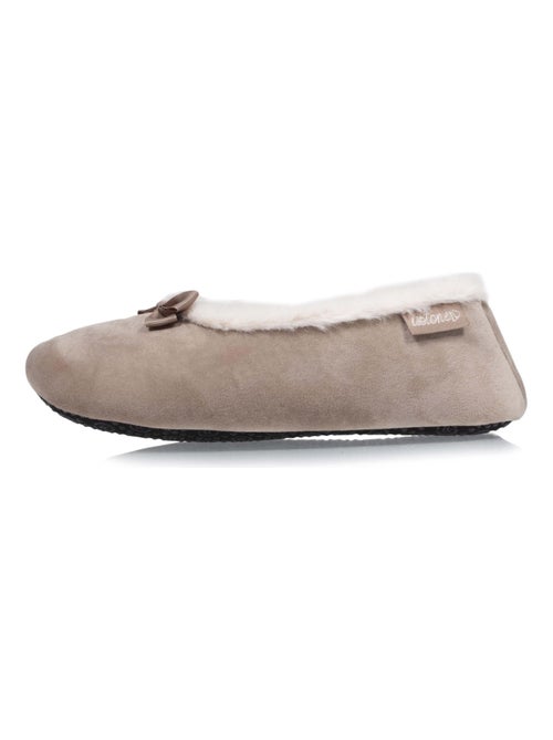 Zapatillas bailarinas suela microvelour antideslizante mujer Isotoner - Kiabi