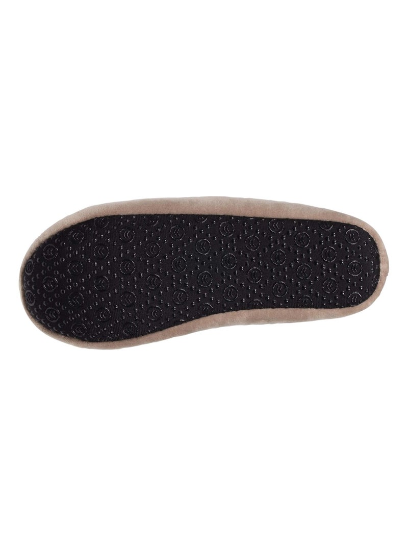 Zapatillas bailarinas suela microvelour antideslizante mujer Isotoner Beige - Kiabi