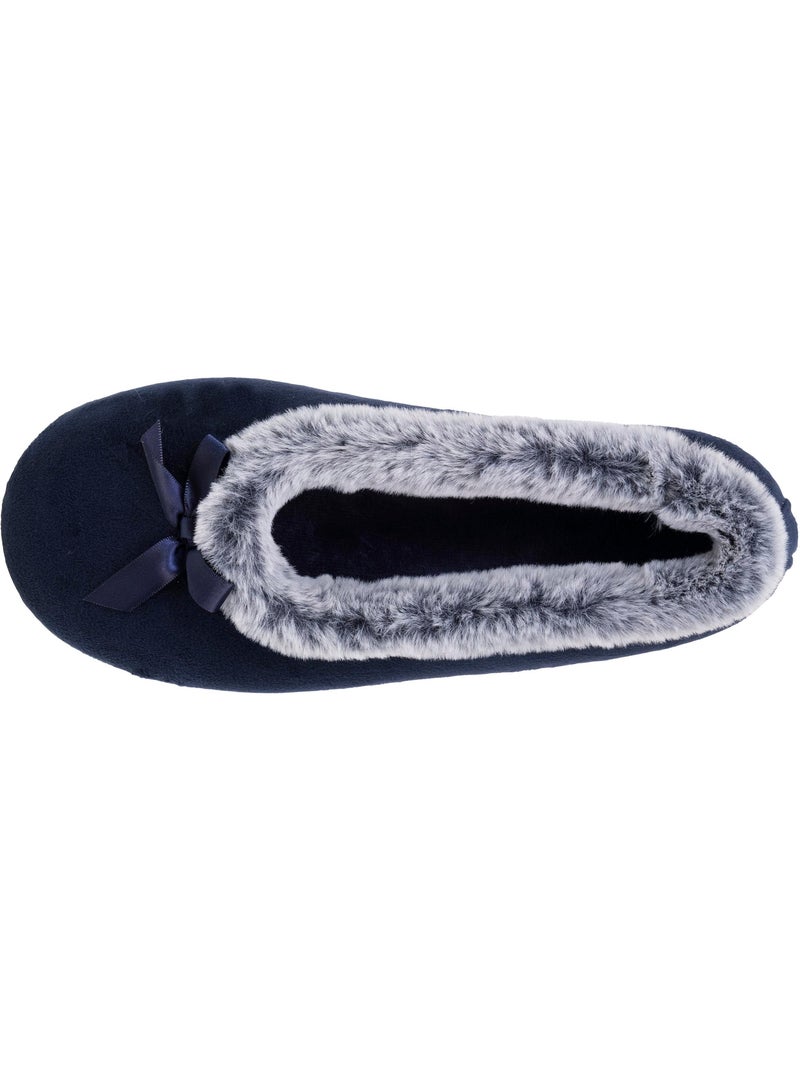 Zapatillas bailarinas suela ultra suave y cómoda, suela con mujer Azul marino - Kiabi