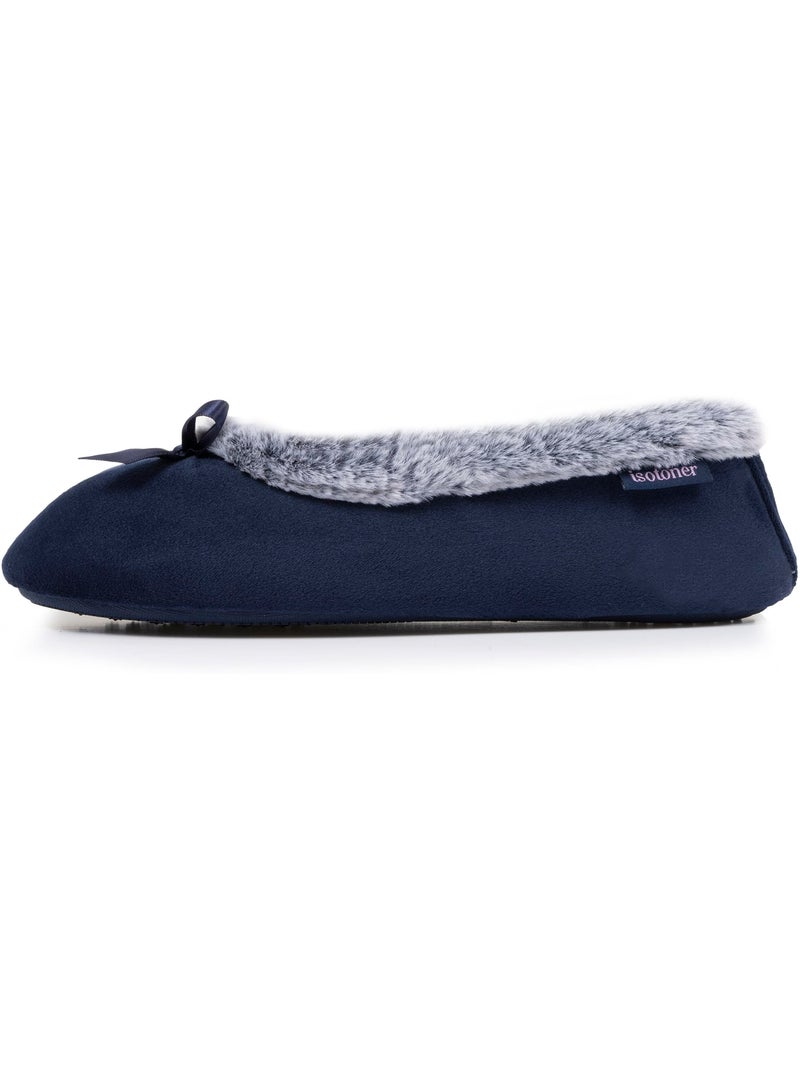 Zapatillas bailarinas suela ultra suave y cómoda, suela con mujer Azul marino - Kiabi