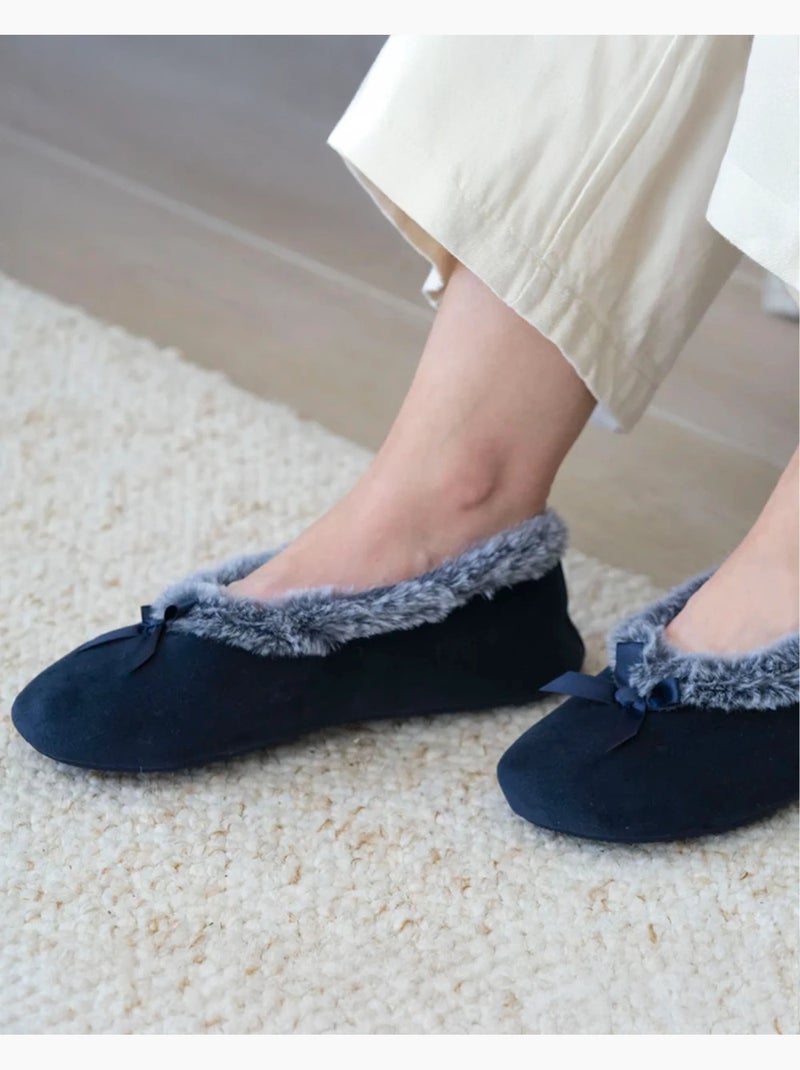Zapatillas bailarinas suela ultra suave y cómoda, suela con mujer Isotoner Azul marino - Kiabi