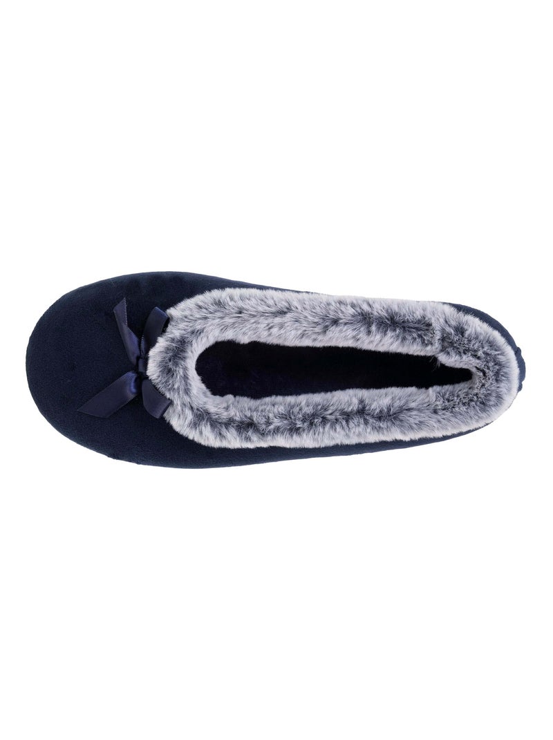 Zapatillas bailarinas suela ultra suave y cómoda, suela con mujer Isotoner Azul marino - Kiabi