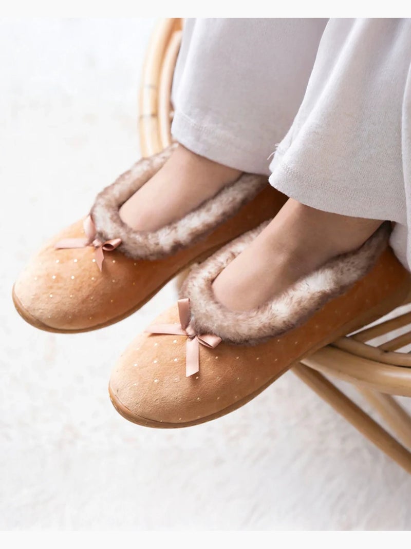 Zapatillas bailarinas suela ultra suave y cómoda, suela con mujer Isotoner Camel - Kiabi