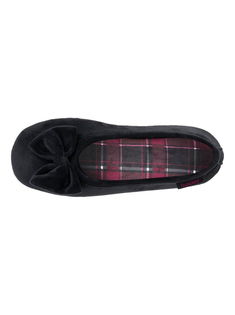 Zapatillas bailarinas suela ultra suave y cómoda, suela con mujer Isotoner Negro - Kiabi