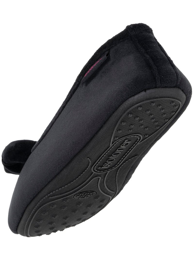 Zapatillas bailarinas suela ultra suave y cómoda, suela con mujer Isotoner Negro - Kiabi