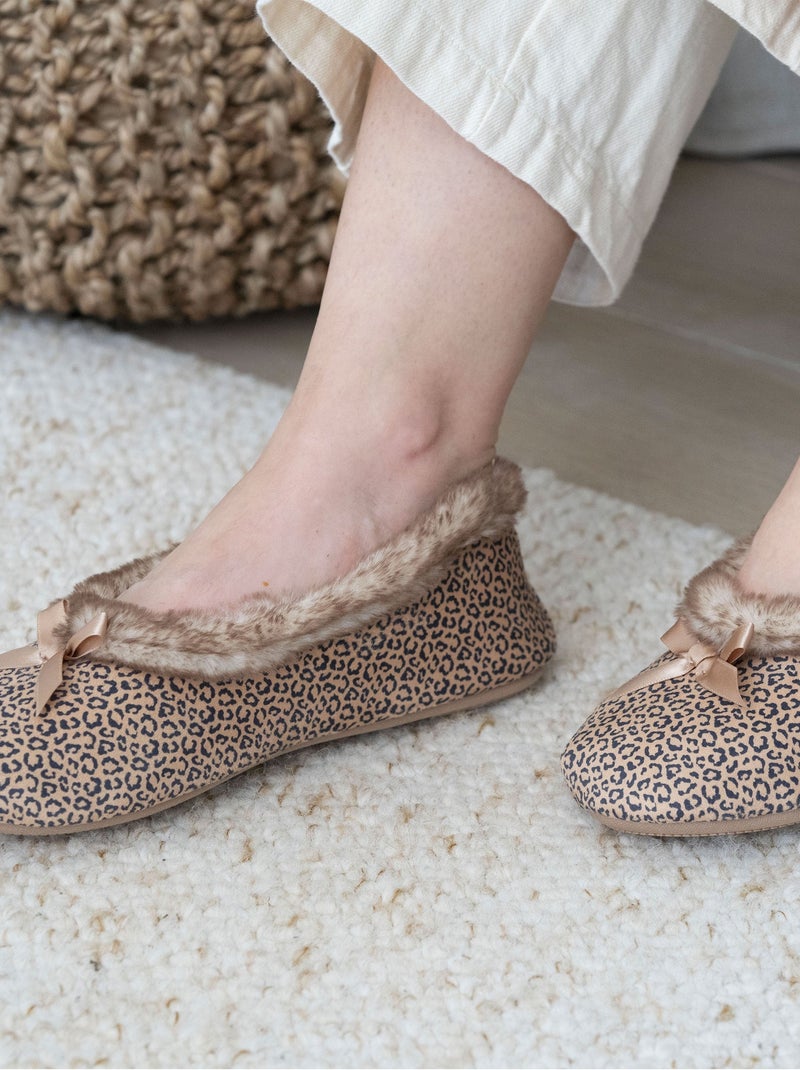 Zapatillas bailarinas suela ultra suave y cómoda, suela con mujer Isotoner Negro Marrón - Kiabi