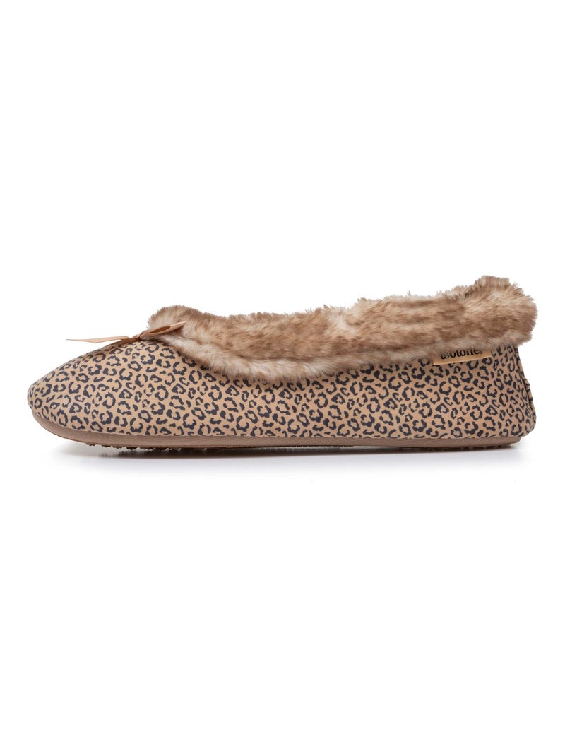 Zapatillas bailarinas suela ultra suave y cómoda, suela con mujer Isotoner Negro Marrón - Kiabi