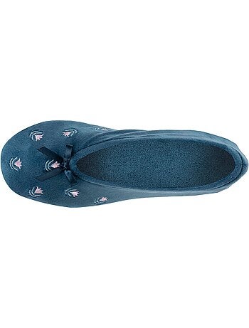 Zapatillas bailarinas suela ultraconfortable de cuero/curtido mujer isotoner