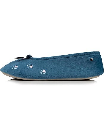 Zapatillas bailarinas suela ultraconfortable de cuero/curtido mujer isotoner