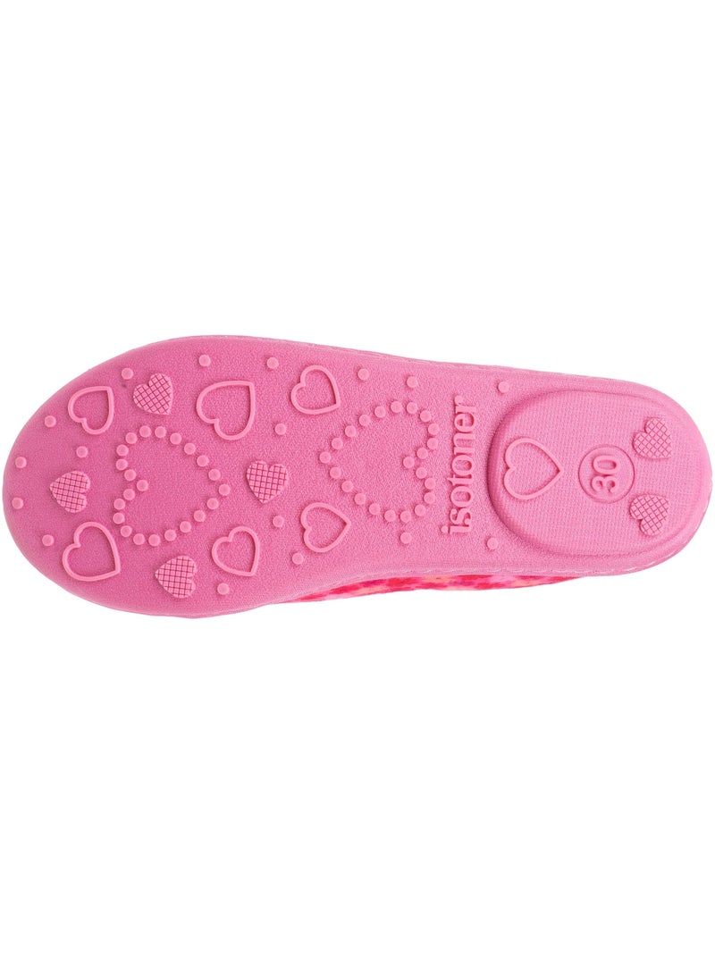 Zapatillas bailarinas terciopelo, ajuste flexible, fácil de niña Isotoner Rosa - Kiabi