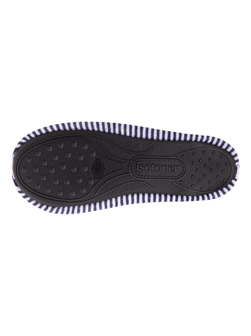Zapatillas bailarinas terciopelo niña Isotoner Azul Blanco - Kiabi
