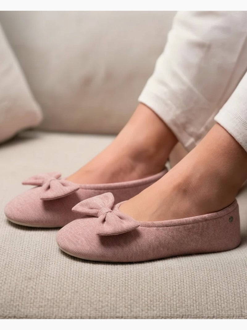 Zapatillas bailarinas ultra-confortable, suela de cuero, mujer isotoner Azul escarchado - Kiabi