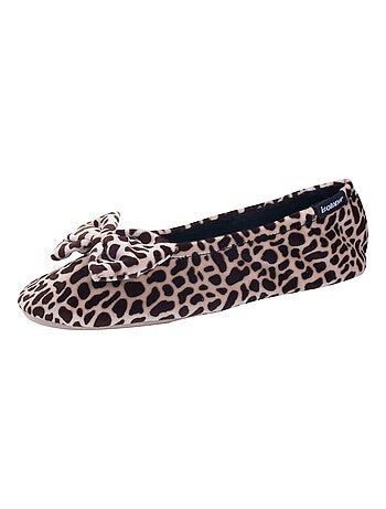 Zapatillas bailarinas suela ultraconfortable de cuero/curtido mujer isotoner
