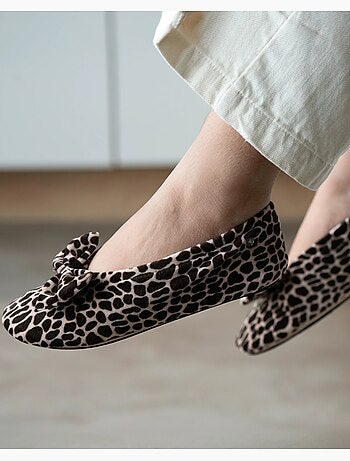 Zapatillas bailarinas suela ultraconfortable de cuero/curtido mujer isotoner