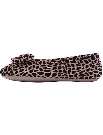 Zapatillas bailarinas suela ultraconfortable de cuero/curtido mujer isotoner