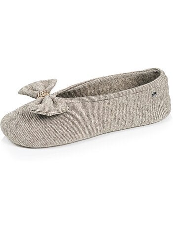 Zapatillas bailarinas suela ultraconfortable de cuero/curtido mujer isotoner