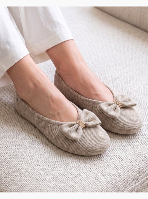 Zapatillas bailarinas ultra-confortable, suela de cuero, mujer isotoner - Kiabi Zapatillas bailarinas ultra-confortable, suela de cuero, mujer isotoner - Kiabi