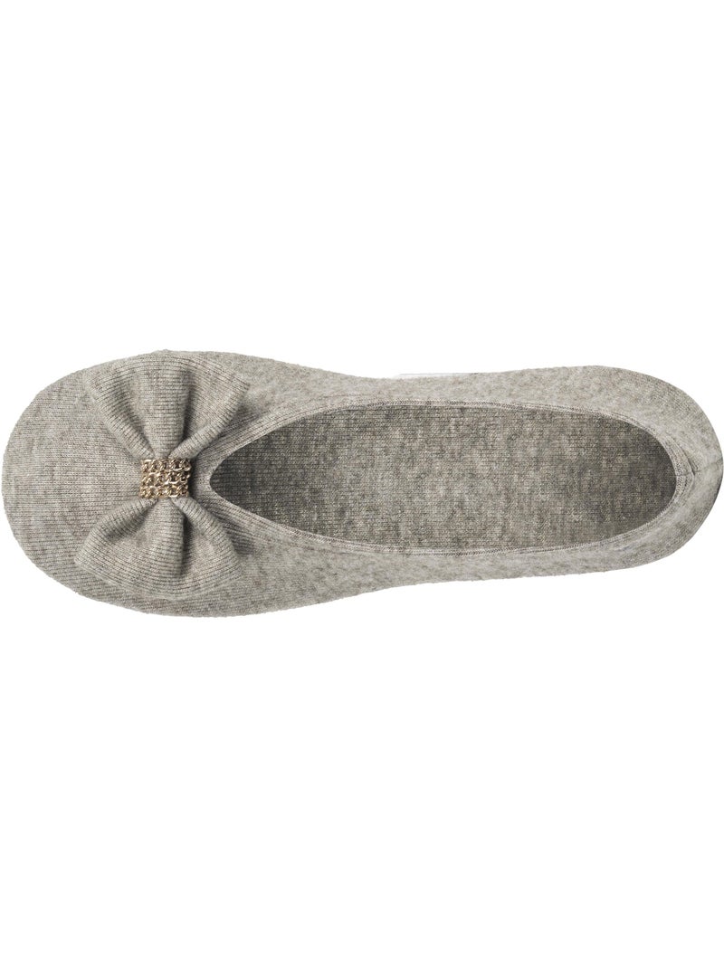 Zapatillas bailarinas ultra-confortable, suela de cuero, mujer isotoner Caqui - Kiabi