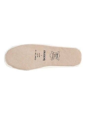 Zapatillas bailarinas suela ultraconfortable de cuero/curtido mujer isotoner