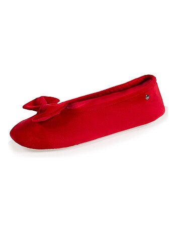 Zapatillas bailarinas ultra-confortable, suela de cuero, mujer Isotoner