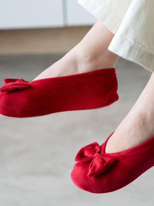 Zapatillas bailarinas ultra-confortable, suela de cuero, mujer Isotoner - Kiabi