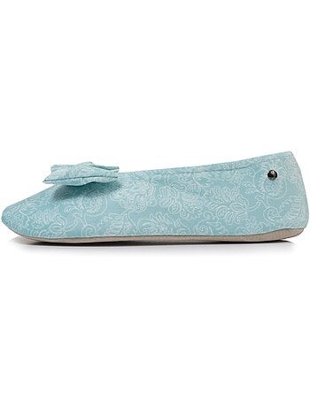 Zapatillas bailarinas suela ultraconfortable de cuero/curtido mujer isotoner