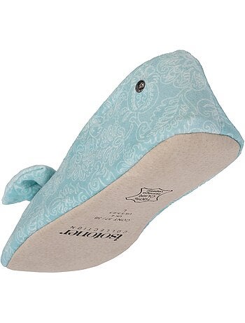 Zapatillas bailarinas suela ultraconfortable de cuero/curtido mujer isotoner