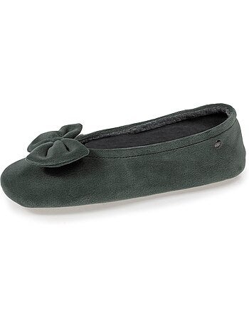 Zapatillas bailarinas suela ultraconfortable de cuero/curtido mujer isotoner