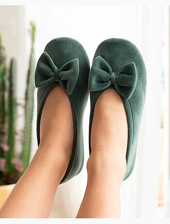Zapatillas bailarinas suela ultraconfortable de cuero/curtido mujer isotoner