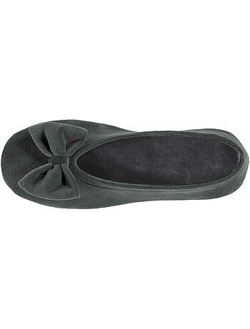 Zapatillas bailarinas suela ultraconfortable de cuero/curtido mujer isotoner