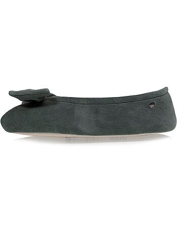 Zapatillas bailarinas suela ultraconfortable de cuero/curtido mujer isotoner