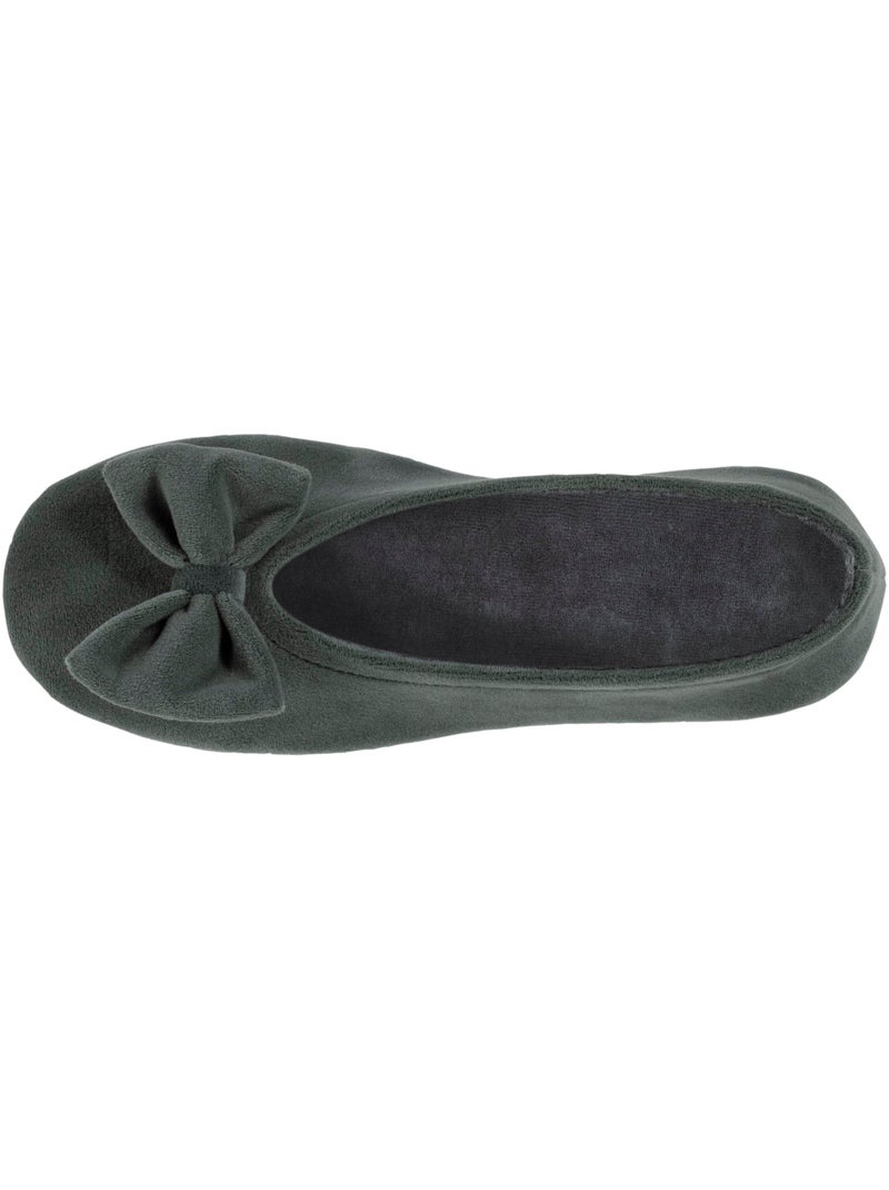 Zapatillas bailarinas ultra-confortable, suela de cuero, mujer isotoner Verde claro - Kiabi