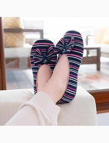 Zapatillas bailarinas ultracómoda, de Algodón orgánico y suela mujer Isotoner