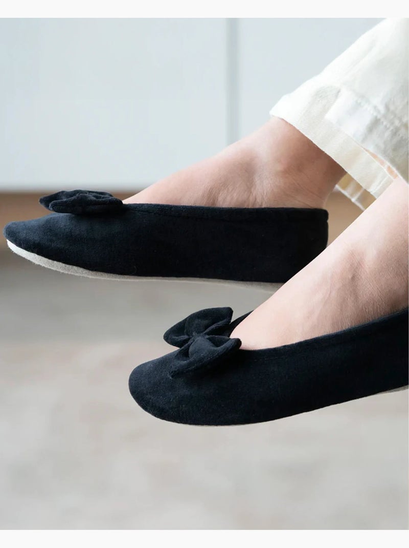 Zapatillas bailarinas ultracómoda, de Algodón orgánico y suela mujer Isotoner Negro - Kiabi