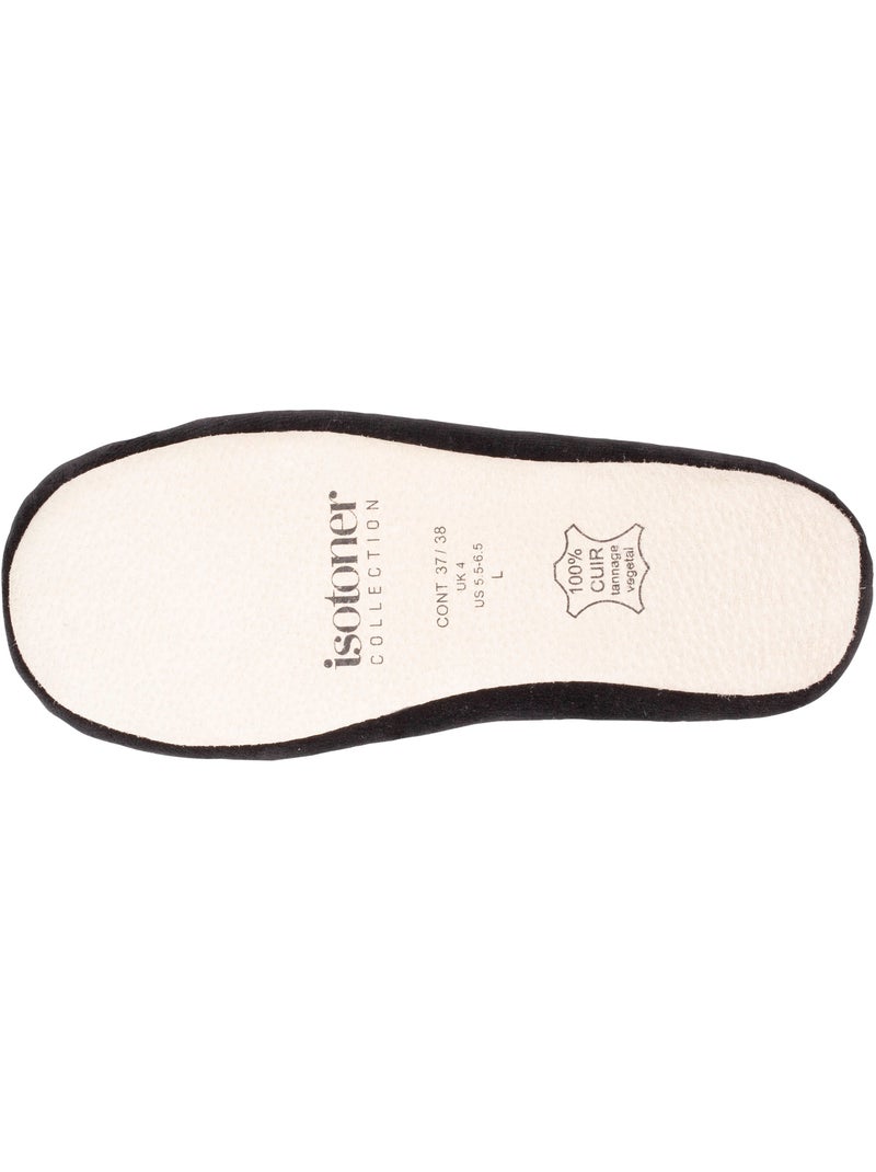 Zapatillas bailarinas ultracómoda, de algodón orgánico y suela mujer Negro - Kiabi