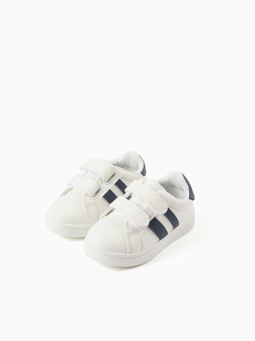 Zapatillas bajas a rayas con tiras autoadherentes - Kiabi Zapatillas bajas a rayas con tiras autoadherentes - Kiabi